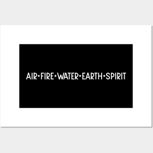 AIR FIRE WATER EARTH SPIRIT Posters and Art
